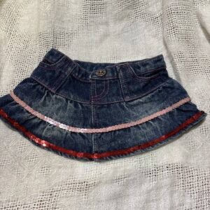 BUILD A BEAR BABW  BLUE DENIM JEAN SKIRT TEDDY CLOTHES